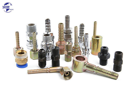 quality JIS BSP Metrik NPT Thread Hose Pipe Fittings Adaptor Hidraulik Crimp Fittings Custom factory